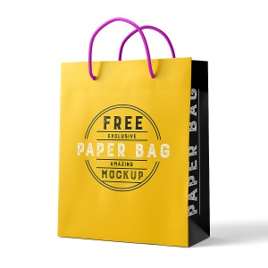 Coated Paper Packing Bag Custom logo shopping bag