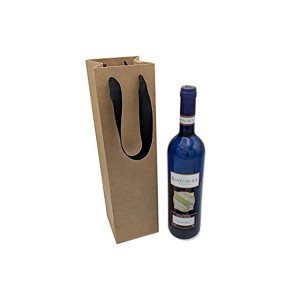 Kraft Shopping Paper Bag for wine bottle