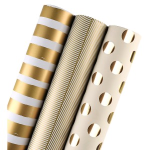 Quality Inspection for Folding Cosmetic Bags - Colorful Foil Hot Stamping Pattern Printed Wrapping Paper/ Paper Roll Gift Wrapping – JD Industrial