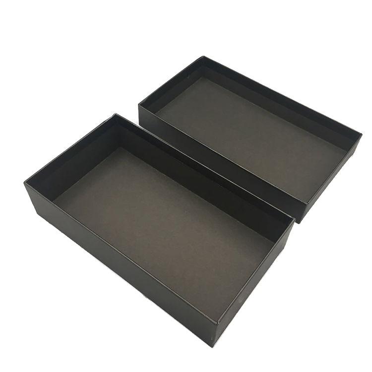 Custom logo black folding cardboard gift packing box with lid China