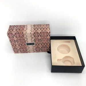 2019 hot sale cosmetic leather cover paperboard packaging box