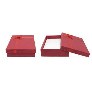 Top Quality Pvc Hang Tag - Solid Color Necklace Jewelry Gift Box with Ribbon and Lid- 5” x 7.1” x 1.3” – JD Industrial